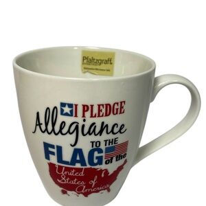 Pfaltzgraff Everyday Patriotic Mug “I Pledge Allegiance” USA Flag Coffee Cup